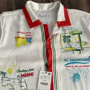 Large Zara beach shirt